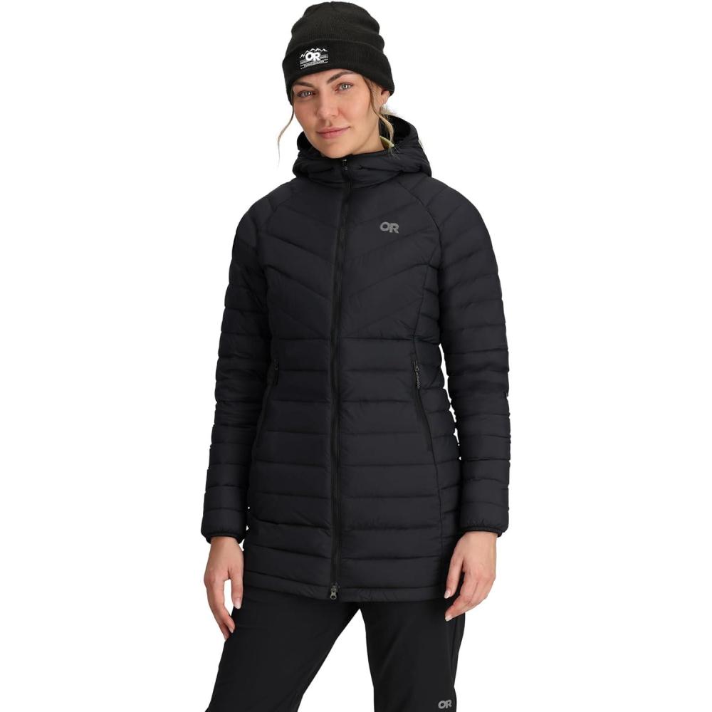 imageOutdoor Research Womens Transcendent Down Parka  Water ampamp Wind Resistant Insulated Lightweight Standard FitBlack