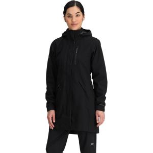 Outdoor Research Women’s Aspire 3L Trench | Waterproof, Windproof, Hooded, Standard Fit(Black)