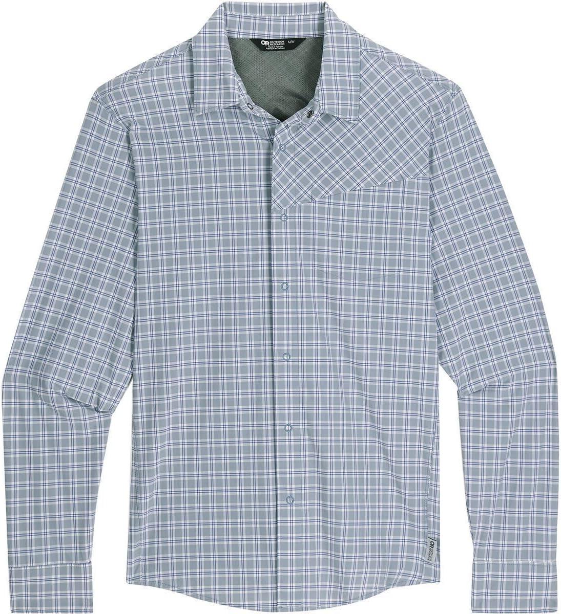 imageMens Astroman Long Sleeve Sun ShirtGalactic Plaid