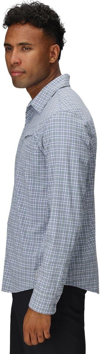 imageMens Astroman Long Sleeve Sun ShirtGalactic Plaid