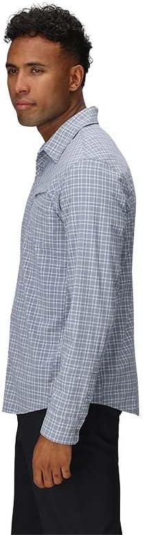 imageMens Astroman Long Sleeve Sun ShirtGalactic Plaid