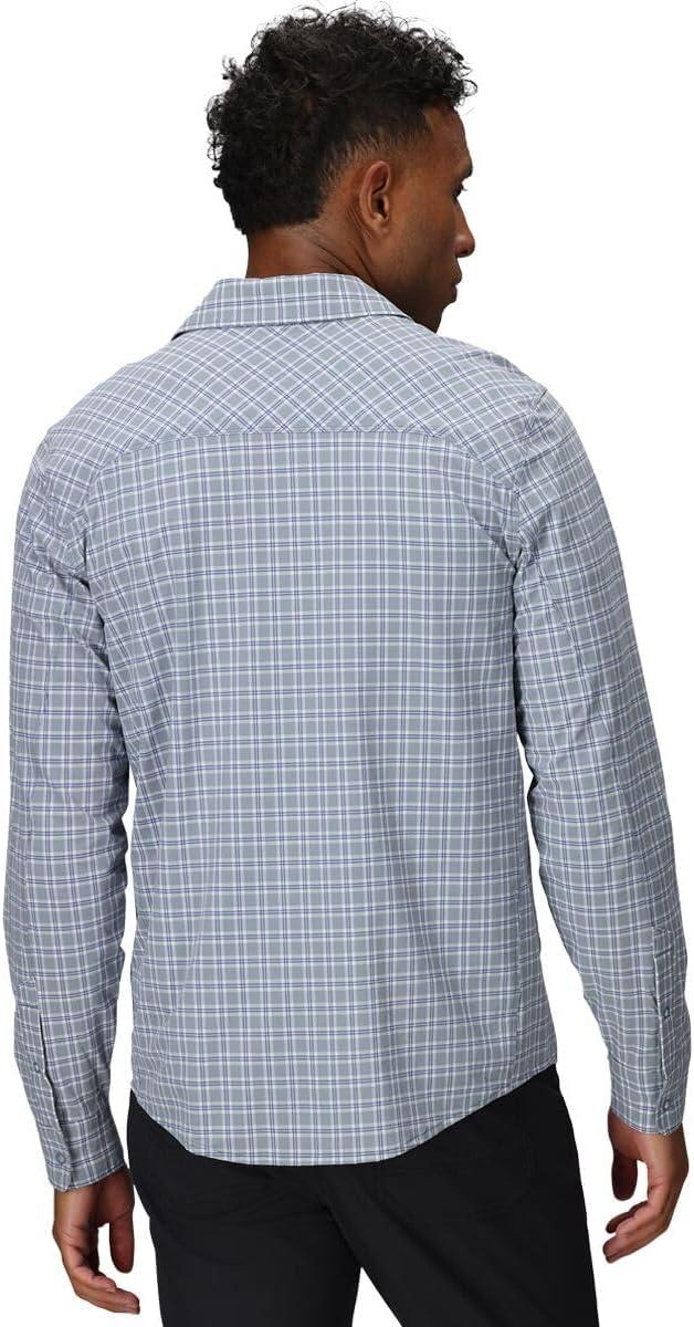 imageMens Astroman Long Sleeve Sun ShirtGalactic Plaid