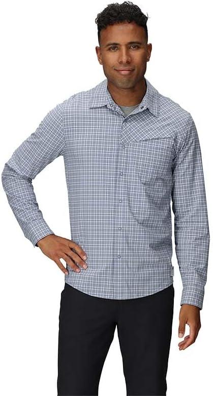 imageMens Astroman Long Sleeve Sun ShirtGalactic Plaid
