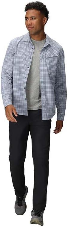 imageMens Astroman Long Sleeve Sun ShirtGalactic Plaid