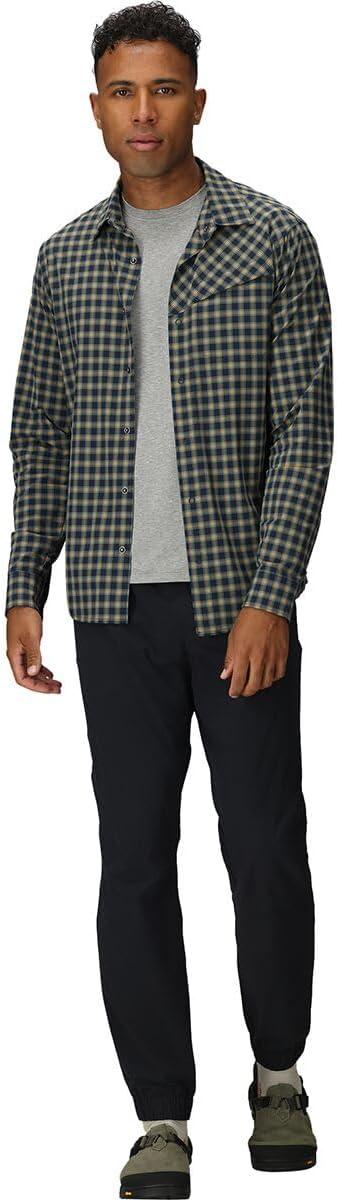 imageMens Astroman Long Sleeve Sun ShirtGold Nebula Plaid