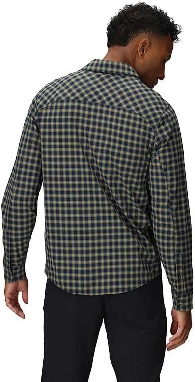 imageMens Astroman Long Sleeve Sun ShirtGold Nebula Plaid