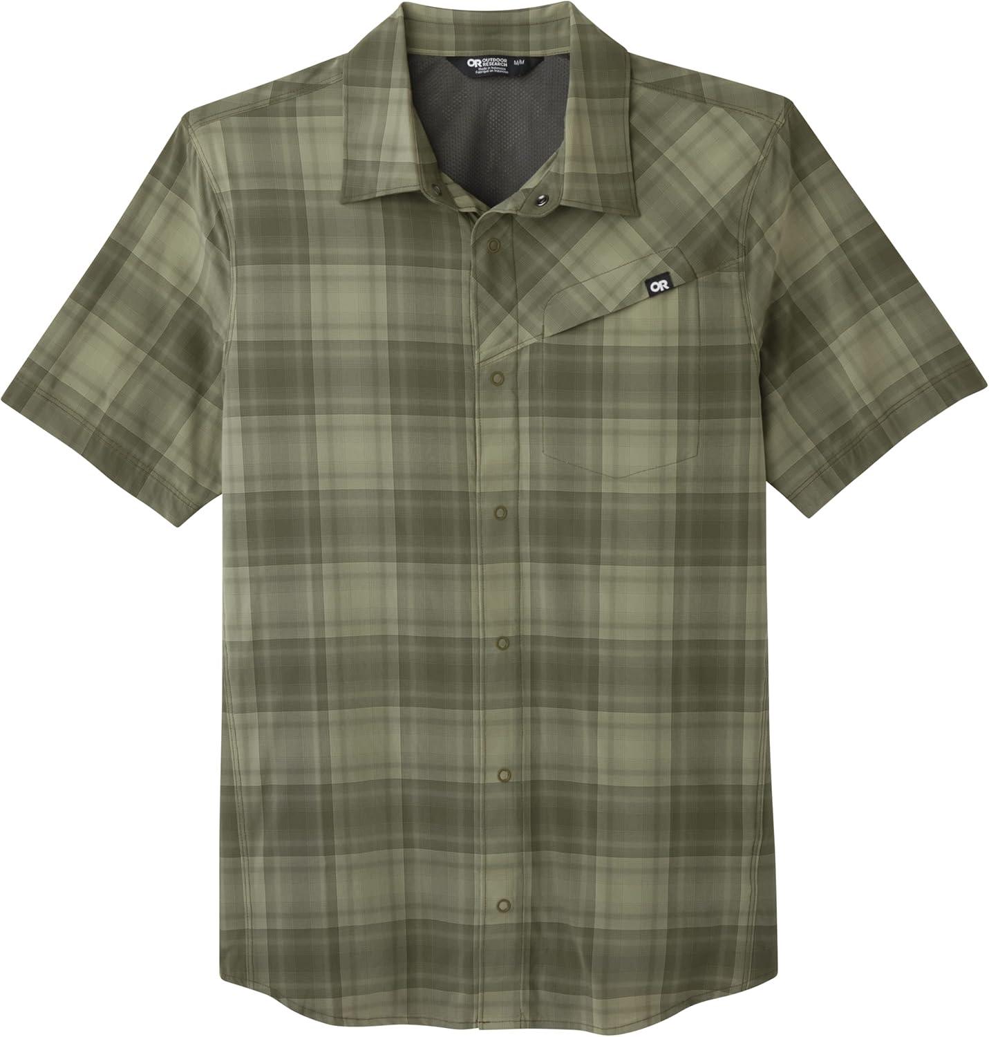 imageMens Astroman Short Sleeve Sun ShirtFatigue Plaid