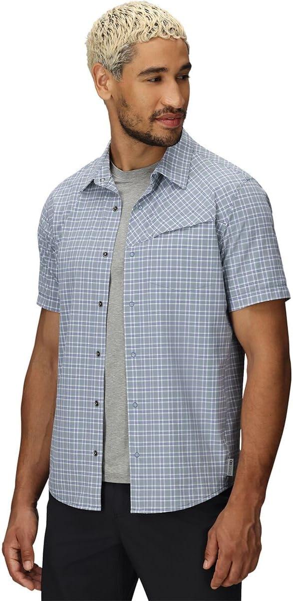 imageMens Astroman Short Sleeve Sun ShirtGalactic Plaid