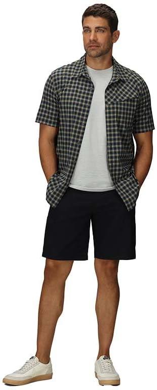 imageMens Astroman Short Sleeve Sun ShirtGold Nebula Plaid