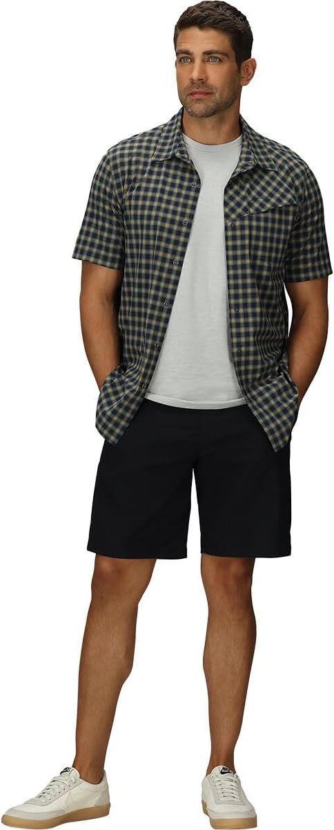 imageMens Astroman Short Sleeve Sun ShirtGold Nebula Plaid