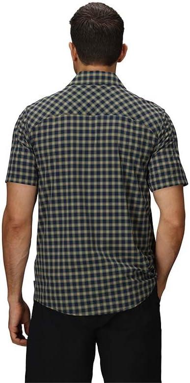 imageMens Astroman Short Sleeve Sun ShirtGold Nebula Plaid