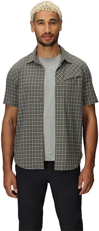 imageMens Astroman Short Sleeve Sun ShirtRanger Green Plaid