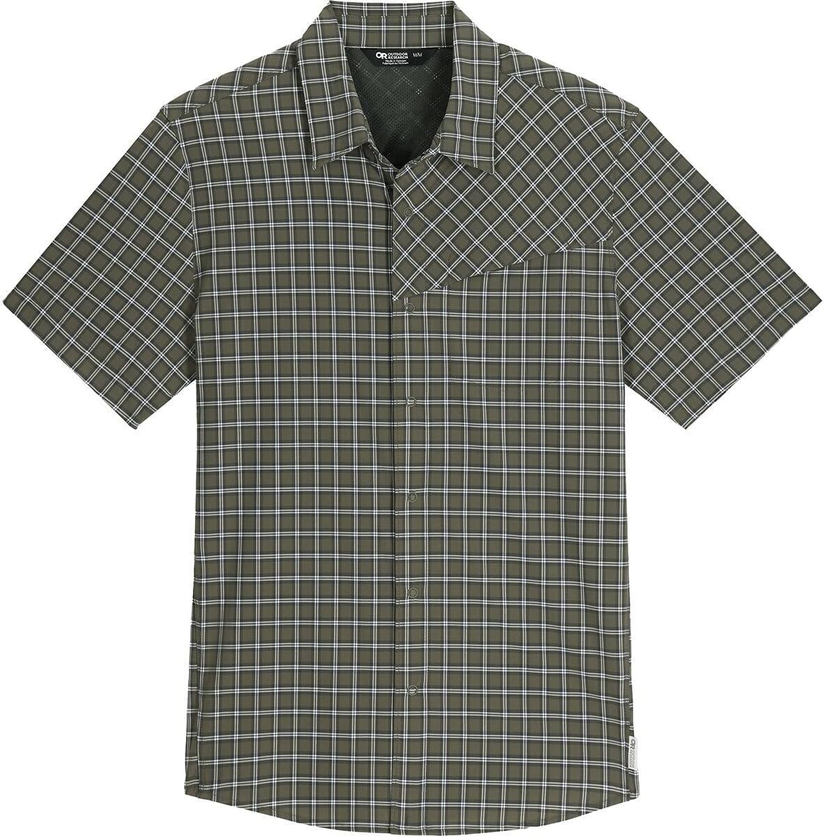 imageMens Astroman Short Sleeve Sun ShirtRanger Green Plaid