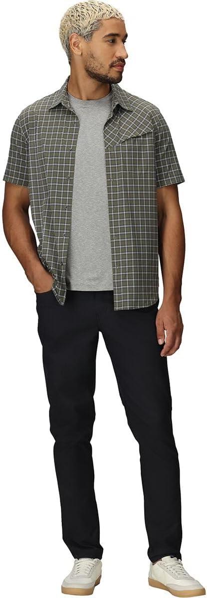 imageMens Astroman Short Sleeve Sun ShirtRanger Green Plaid