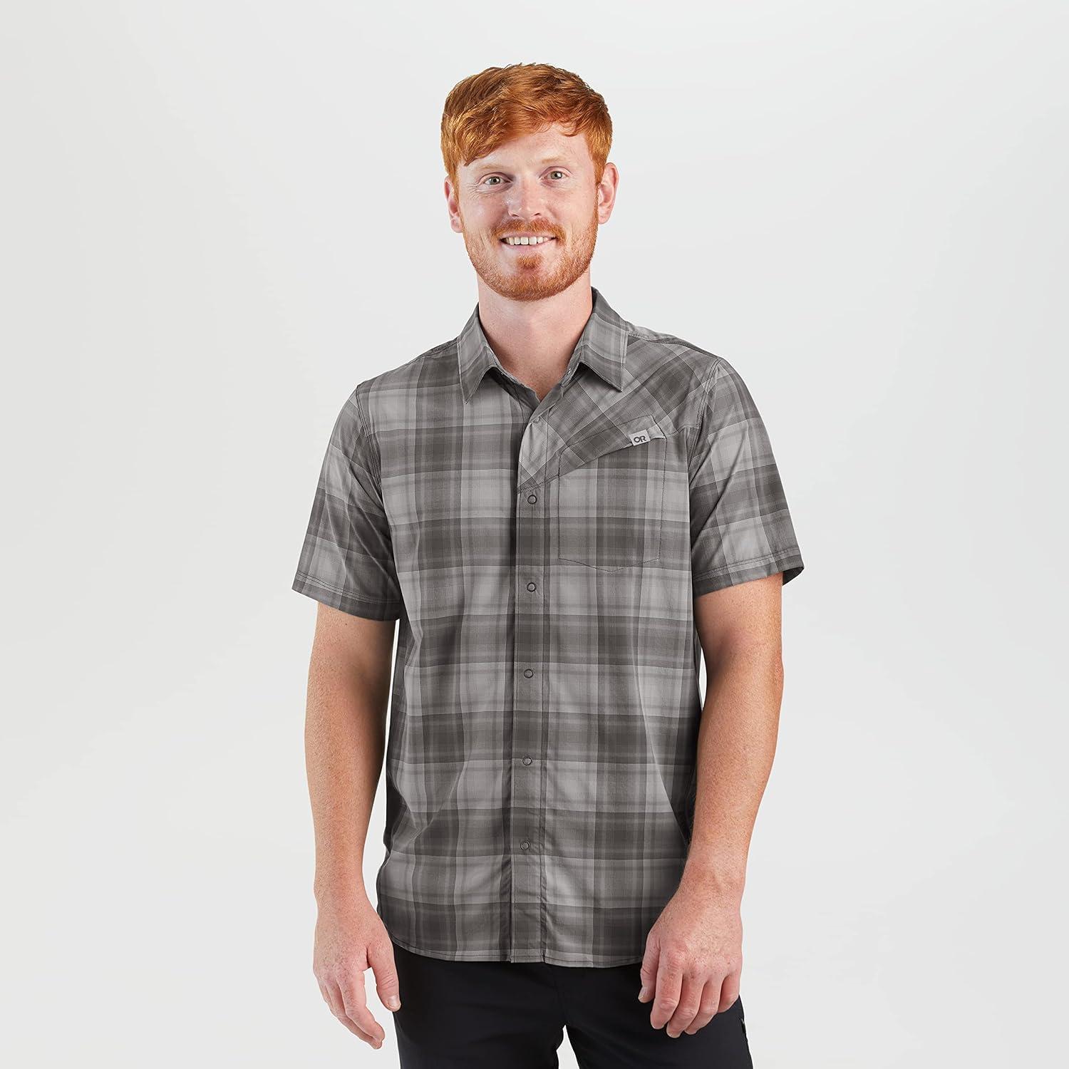 imageMens Astroman Short Sleeve Sun ShirtStorm Plaid
