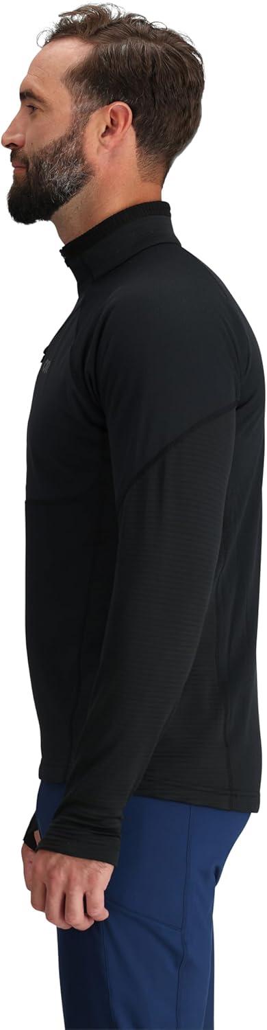 imageOutdoor Research Mens Deviator Fleece Half Zip Temperature Regulating Fabric Moisture Wicking UPF 30Black