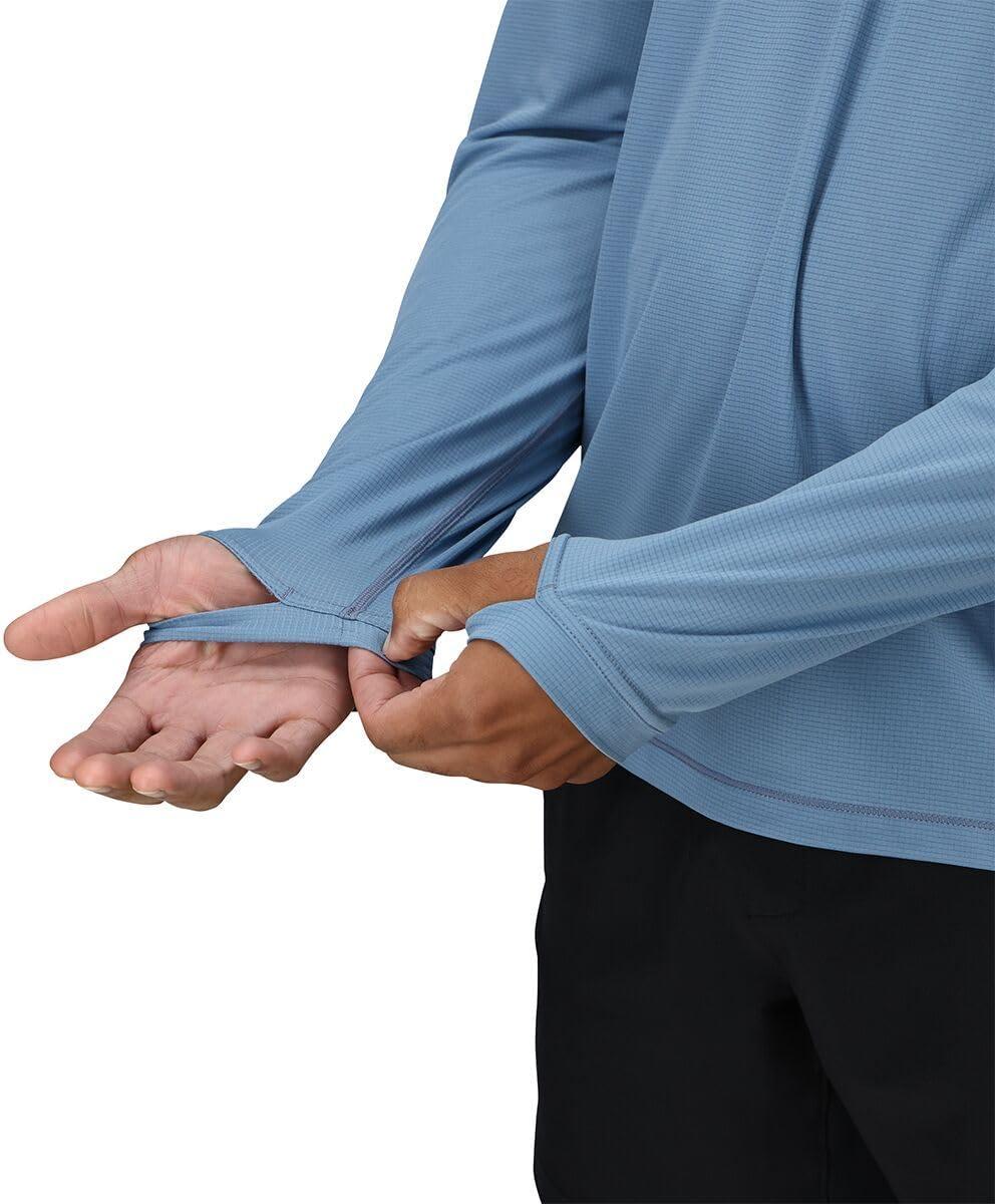 imageOutdoor Research Mens Echo Hoodie Lightweight UPF 15 Sun Shirt MoistureWicking Odor Control BreathableOlympic