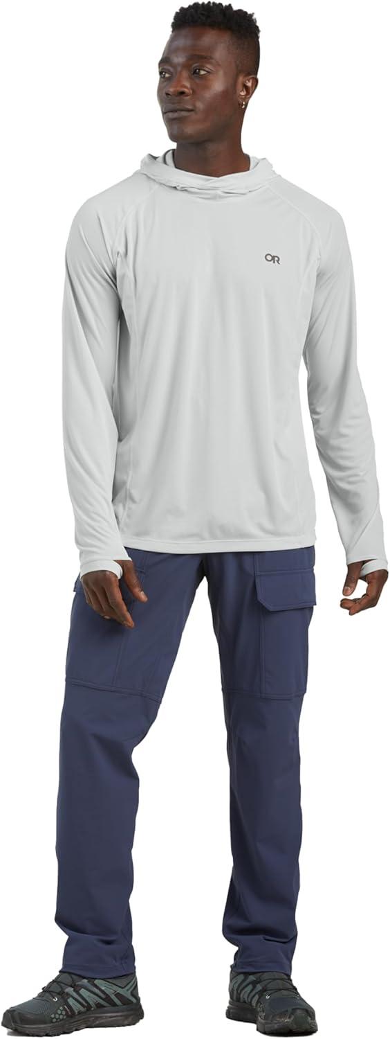imageOutdoor Research Mens Echo Hoodie Lightweight UPF 15 Sun Shirt MoistureWicking Odor Control BreathablePebble