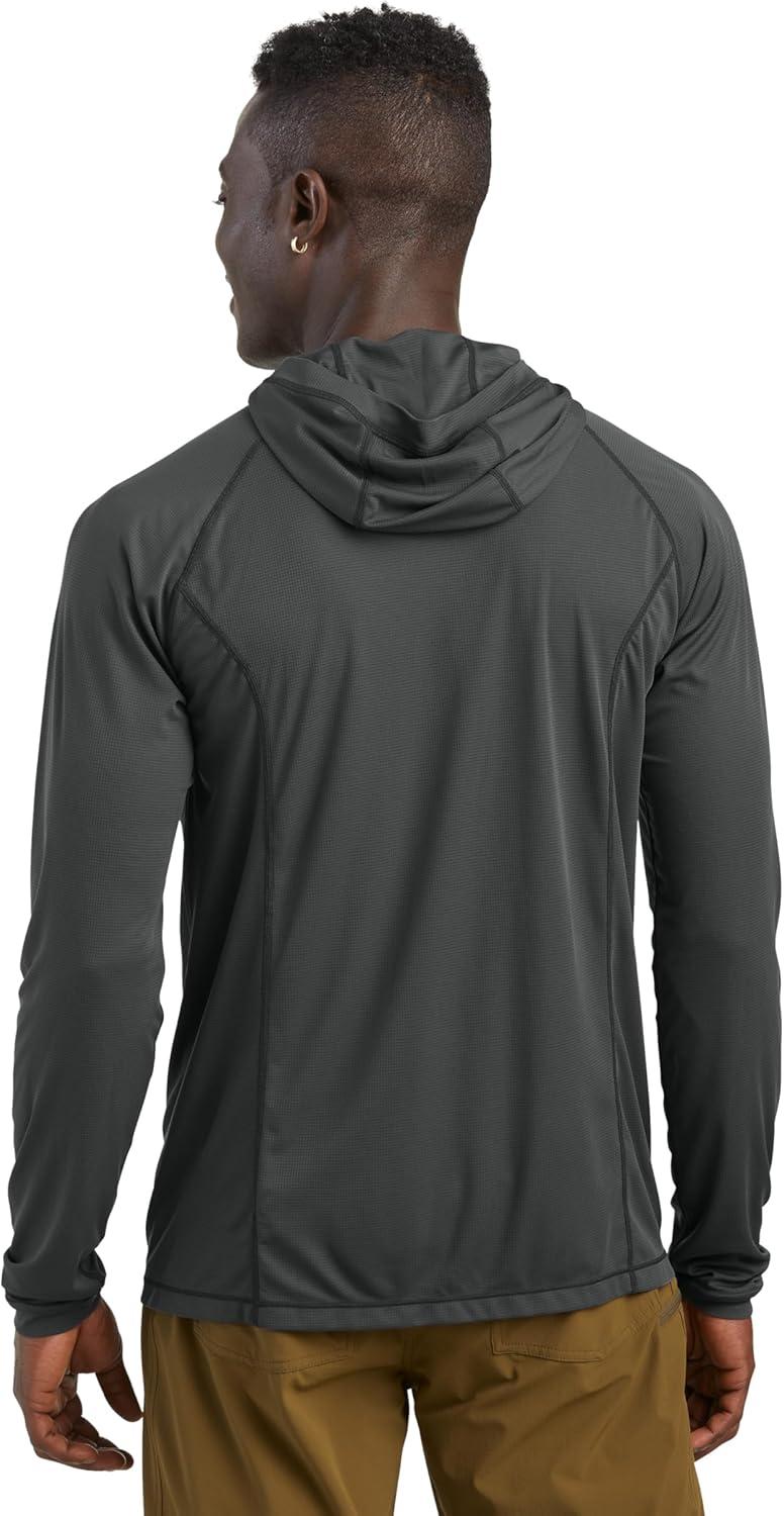 imageOutdoor Research Mens Echo Hoodie Lightweight UPF 15 Sun Shirt MoistureWicking Odor Control BreathableStorm