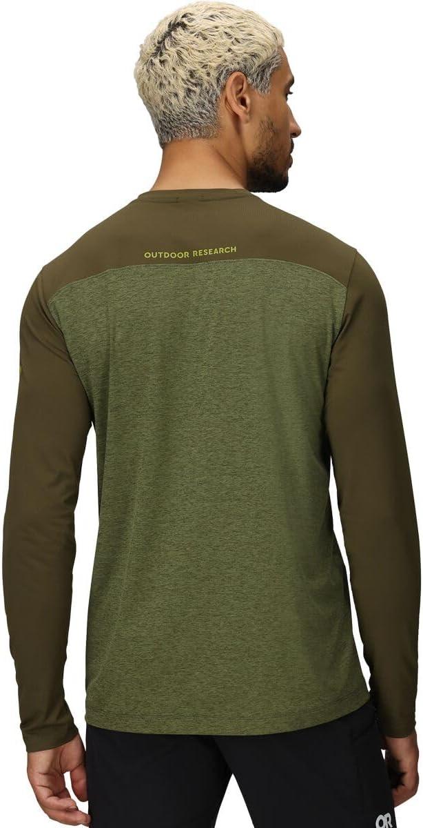 imageOutdoor Research Mens Freewheel MTB Long Sleeve JerseyDark OliveWillow Heather