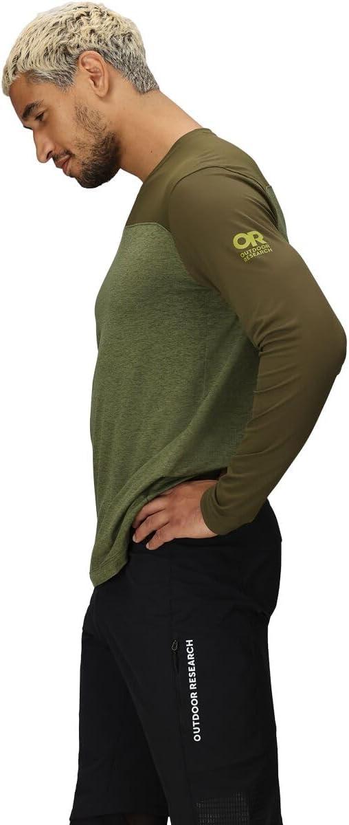 imageOutdoor Research Mens Freewheel MTB Long Sleeve JerseyDark OliveWillow Heather