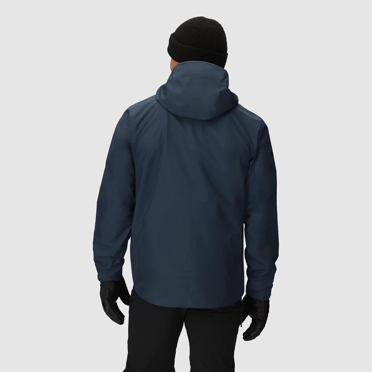 imageOutdoor Research Mens Grandridge GoreTex Jacket Waterproof Windproof Hooded Standard FitAtlantic