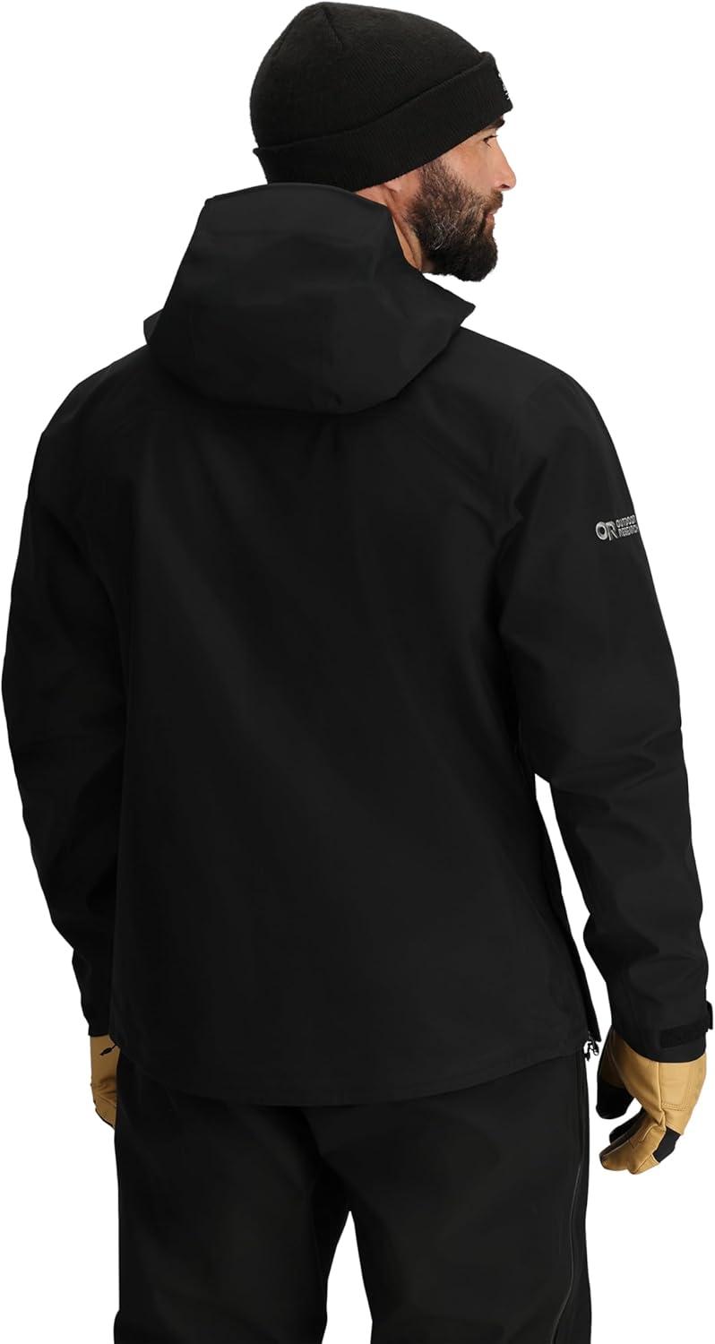 imageOutdoor Research Mens Headwall GoreTex 3L Jacket Waterproof Windproof Helmet Compatible Hood Standard FitBlack