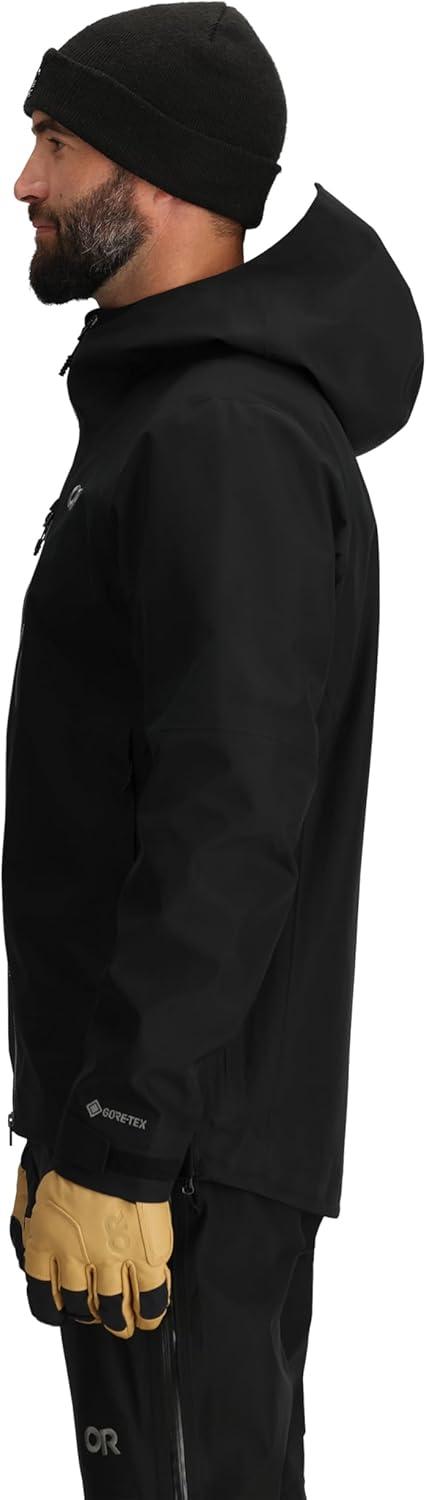 imageOutdoor Research Mens Headwall GoreTex 3L Jacket Waterproof Windproof Helmet Compatible Hood Standard FitBlack