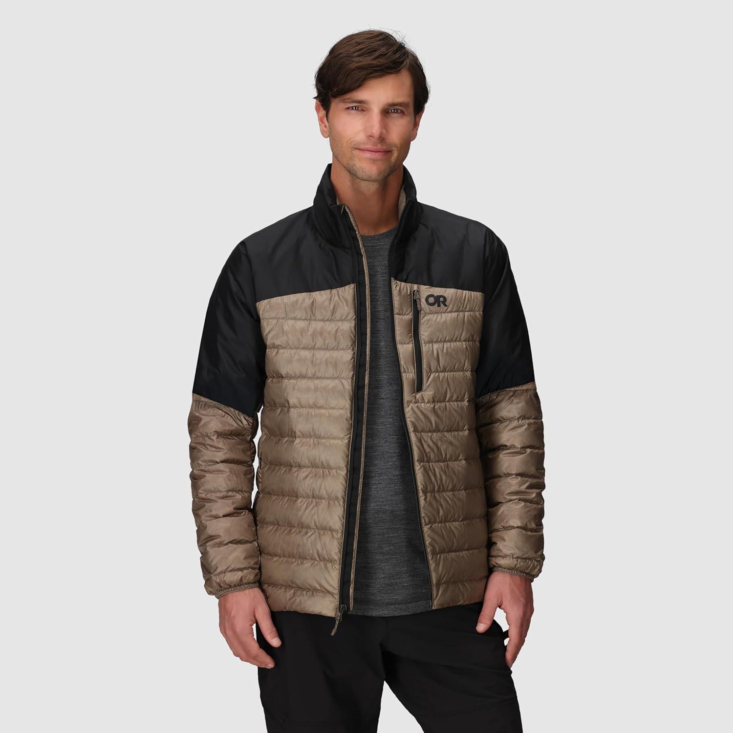 imageOutdoor Research Mens Helium Down Jacket Water Resistant Wind Resistant Lightweight Durable Standard FitSableBlack