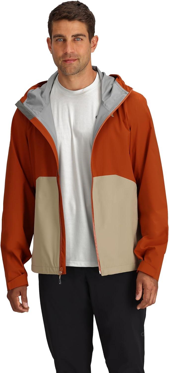 imageOutdoor Research Mens Stratoburst Stretch Rain JacketTerraPro Khaki
