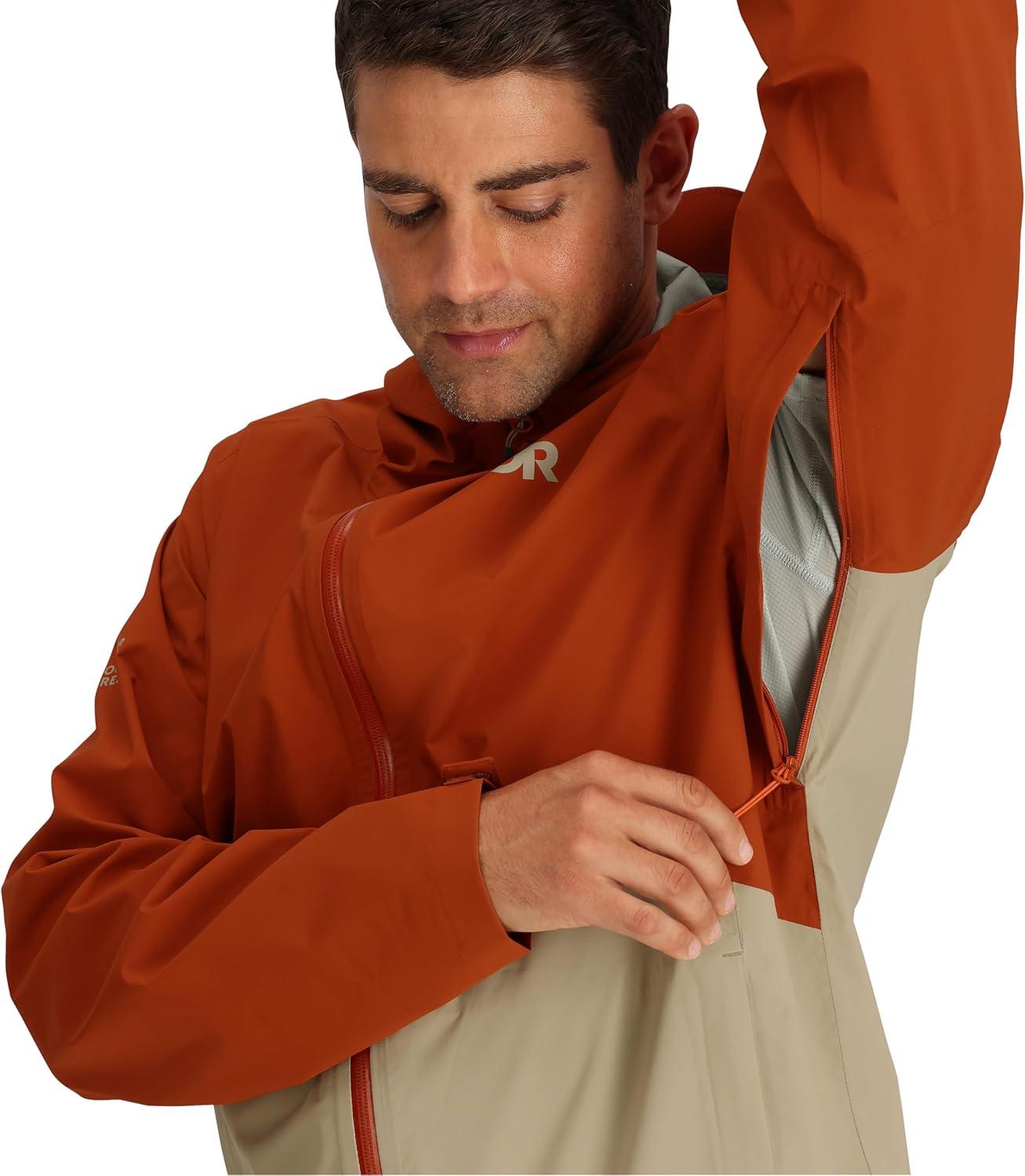 imageOutdoor Research Mens Stratoburst Stretch Rain JacketTerraPro Khaki