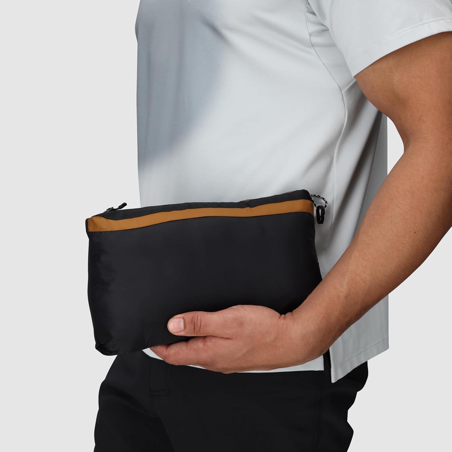 imageOutdoor Research Mens Transcendent Down Hoodie Jacket Water ampamp Wind Resistant Insulated Lightweight Standard FitBronzeBlack