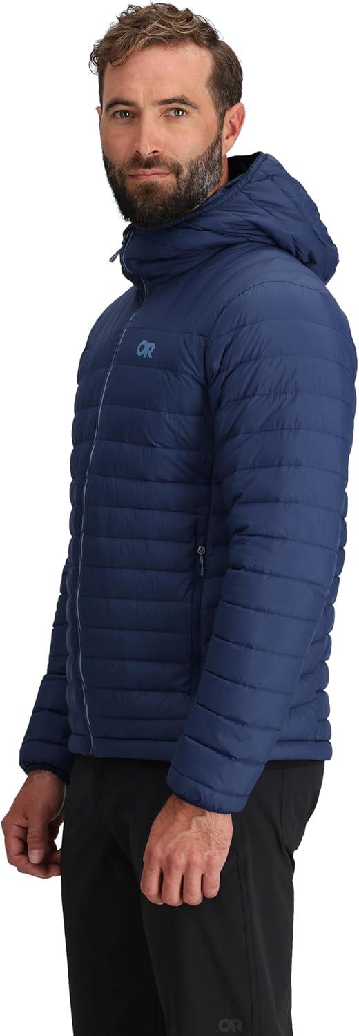 imageOutdoor Research Mens Transcendent Down Hoodie Jacket Water ampamp Wind Resistant Insulated Lightweight Standard FitCenote