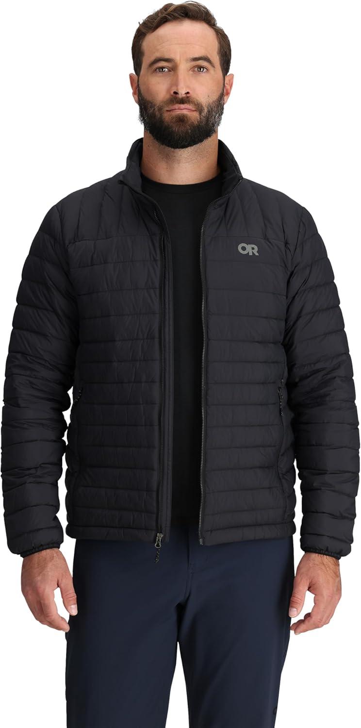 imageOutdoor Research Mens Transcendent Down Jacket Water ampamp Wind Resistant Insulated Lightweight Standard FitBlack