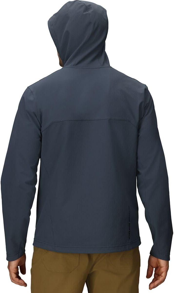 imageOutdoor Research Mens Ultima Softshell Hoodie Wind ampamp Water Resistant Abrasion Resistant Zippered Pockets UPF 50Atlantic