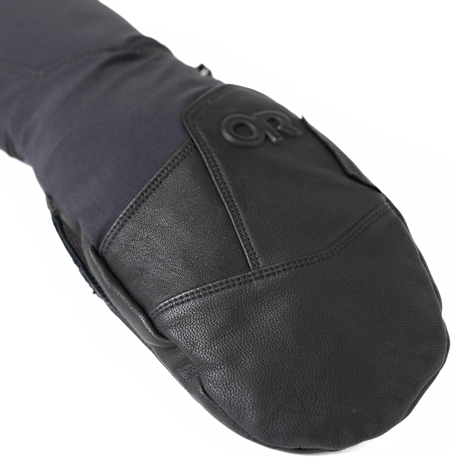 imageOutdoor Research Team GoreTex Mitts Waterproof Windproof Touchscreen Compatible Leather ThumbBlack