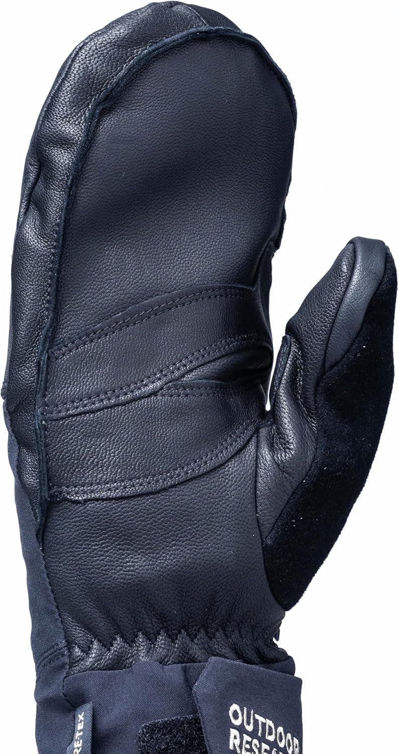 imageOutdoor Research Team GoreTex Mitts Waterproof Windproof Touchscreen Compatible Leather ThumbBlack