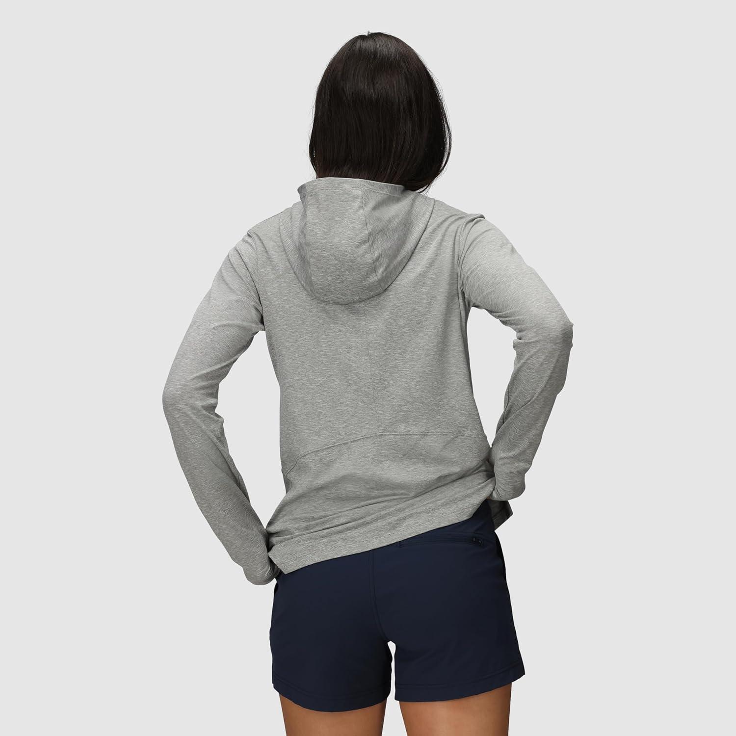 imageOutdoor Research Womens ActiveIce Spectrum Sun Hoodie SelfCooling Fabric Quick Drying Moisture Wicking UPF 50Grey Heather