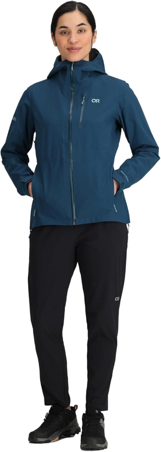 imageOutdoor Research Womens Aspire 3L Jacket Waterproof Windproof Hooded Long Sleeve Standard FitHarbor