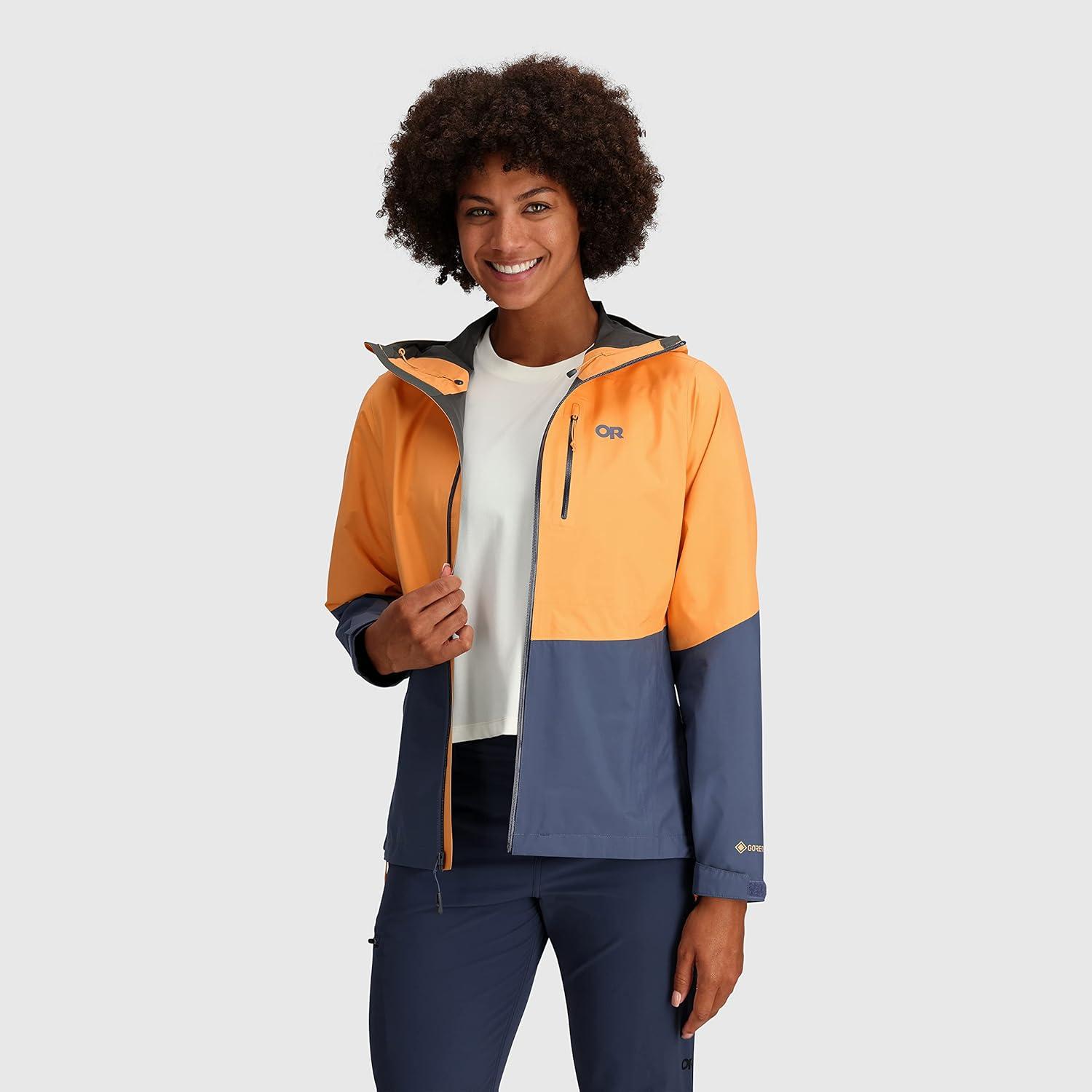imageOutdoor Research Womens Aspire II Jacket Water ampamp Windproof Outdoor JacketOrange FizzDawn