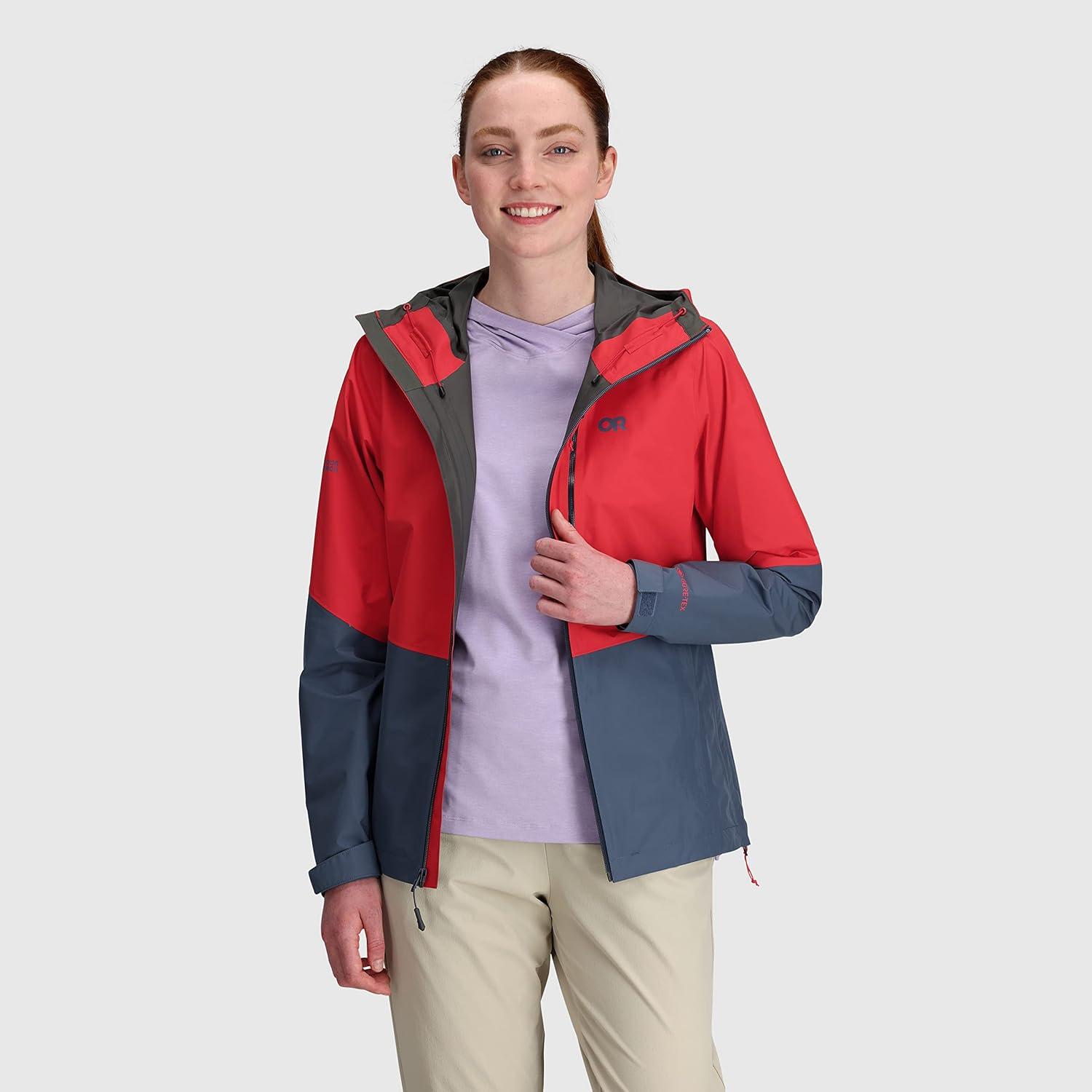 imageOutdoor Research Womens Aspire II Jacket Water ampamp Windproof Outdoor JacketRhubarbDawn