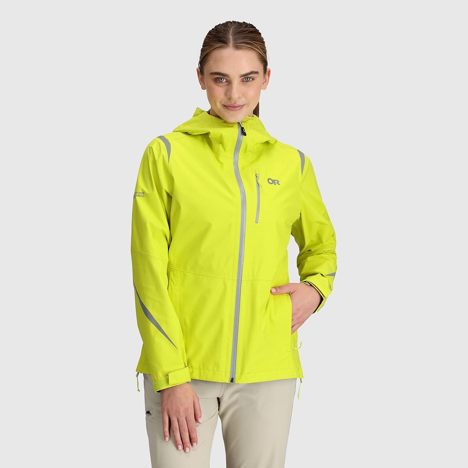 imageOutdoor Research Womens Aspire II Jacket Water ampamp Windproof Outdoor JacketSulphur Reflective