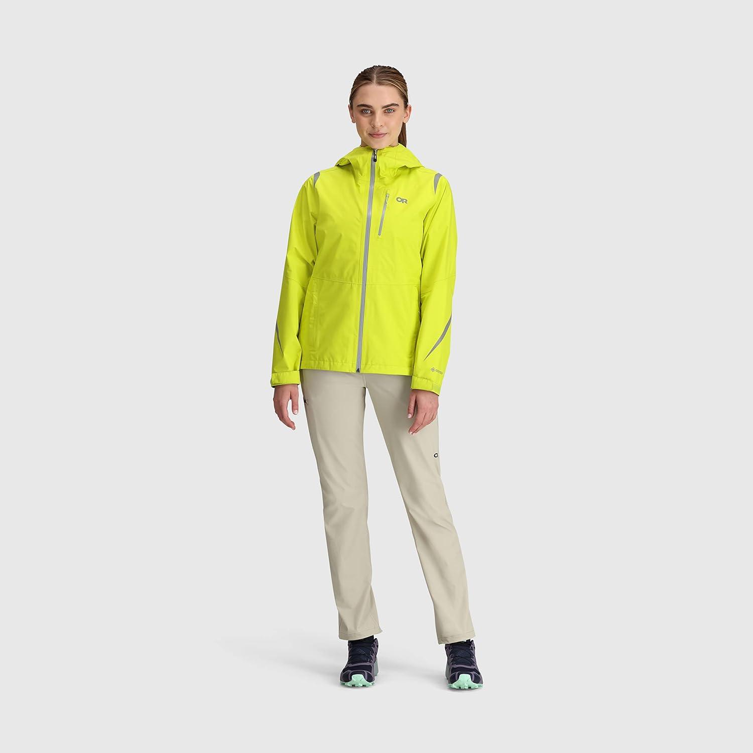 imageOutdoor Research Womens Aspire II Jacket Water ampamp Windproof Outdoor JacketSulphur Reflective