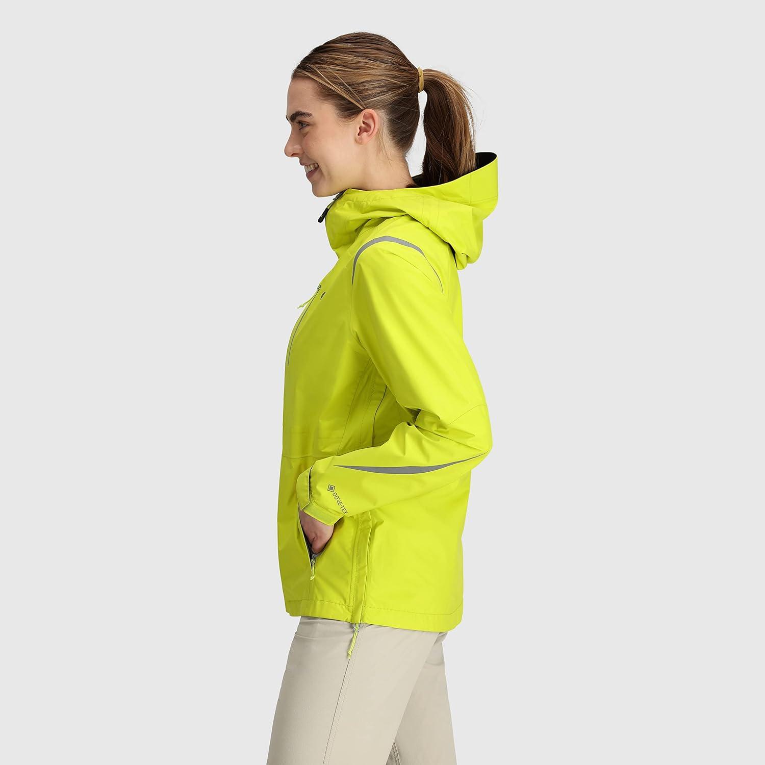 imageOutdoor Research Womens Aspire II Jacket Water ampamp Windproof Outdoor JacketSulphur Reflective