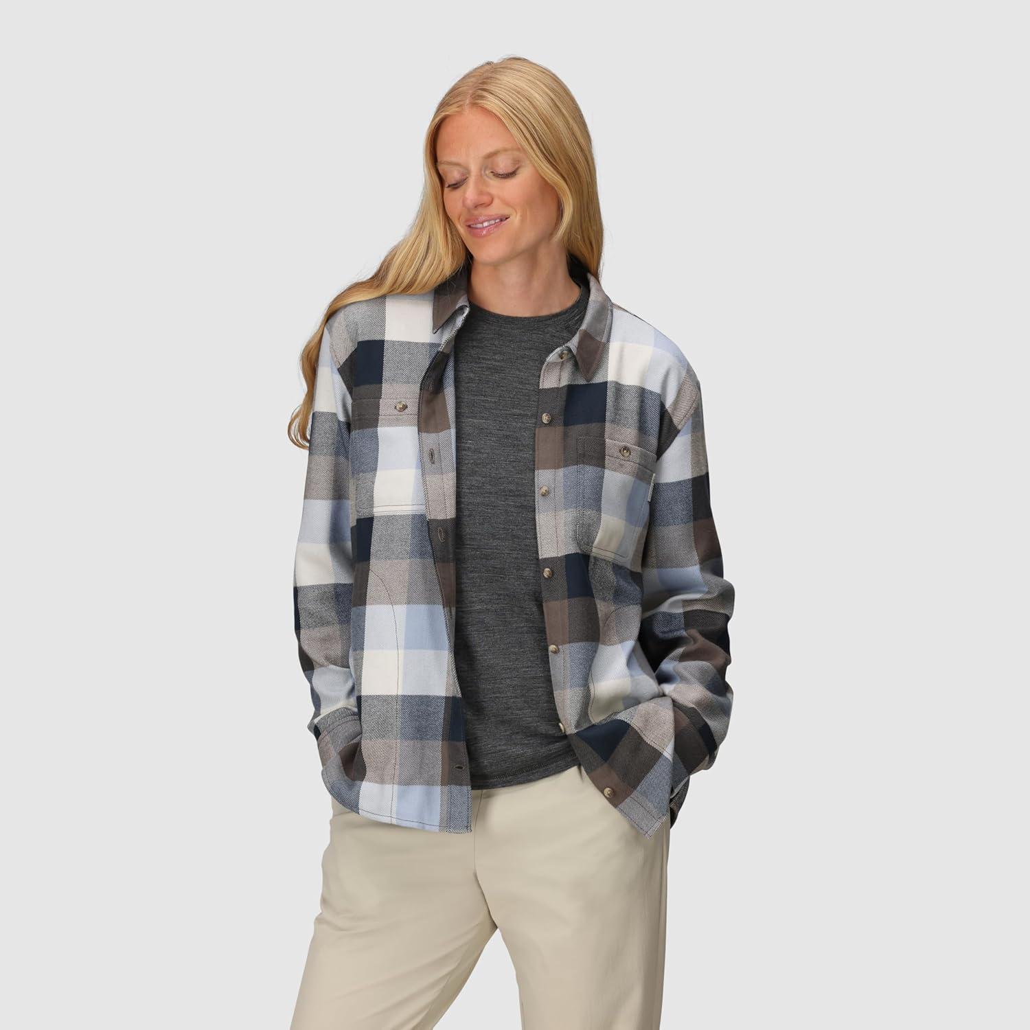 imageOutdoor Research Womens Feedback Flannel Twill ShirtFjord Plaid