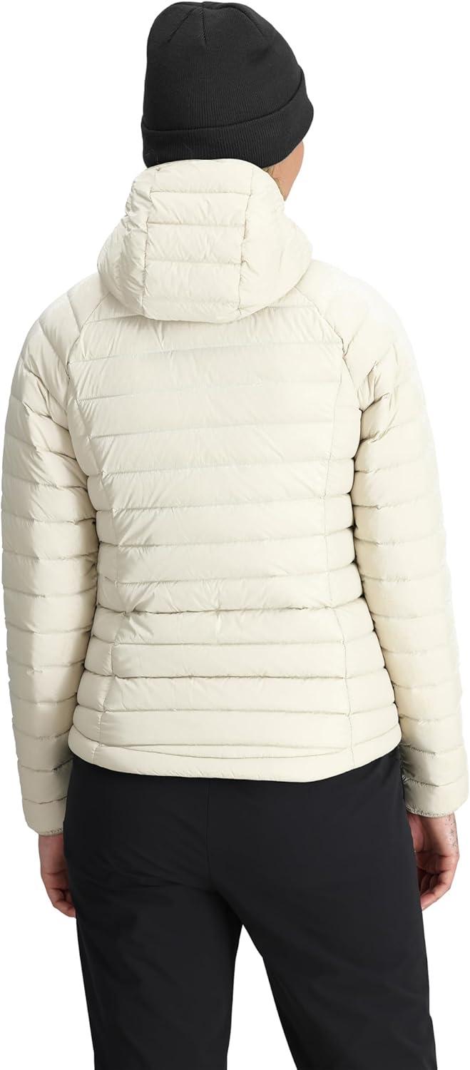 imageOutdoor Research Womens Transcendent Down Hoodie Jacket Water ampamp Wind Resistant Insulated Lightweight Standard FitOyster