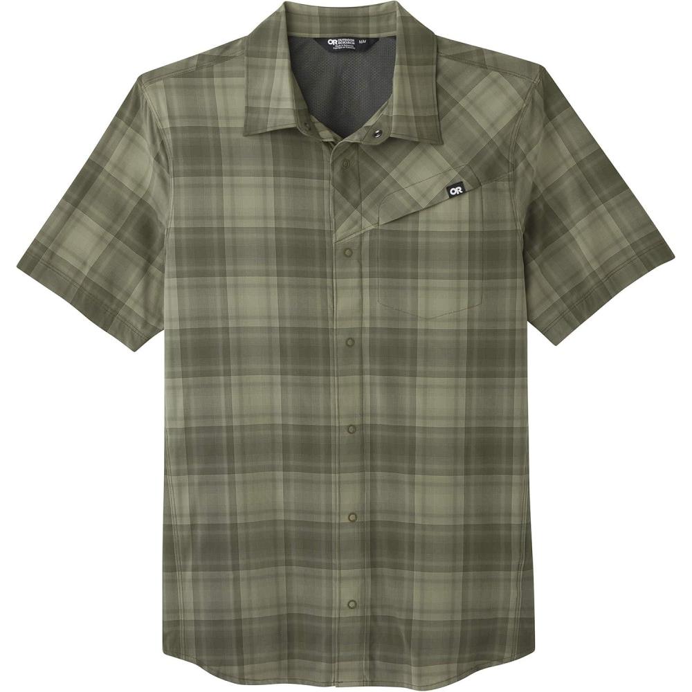imageMens Astroman Short Sleeve Sun ShirtFatigue Plaid