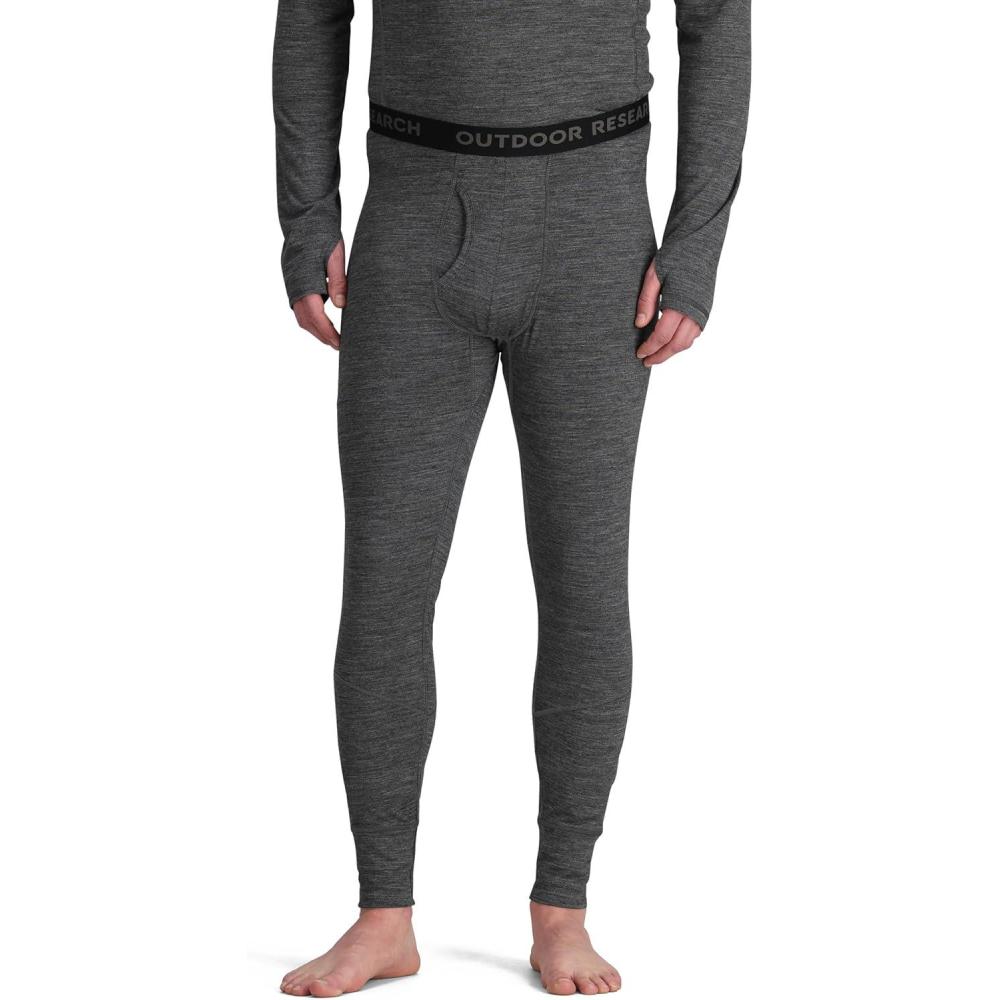 imageOutdoor Research Mens Alpine Onset Merino Wool 150 Bottoms Breathable Moisture Wicking Quick Drying UPF 30Black Heather