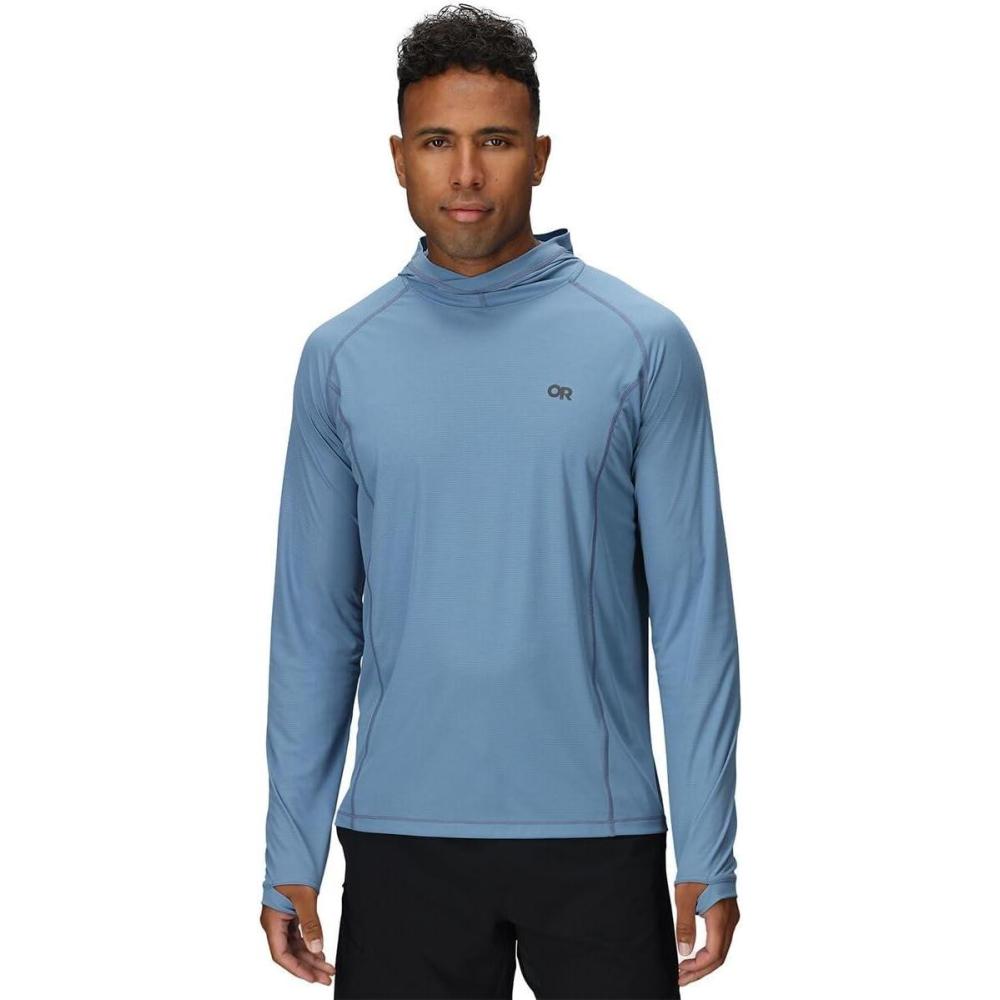 imageOutdoor Research Mens Echo Hoodie Lightweight UPF 15 Sun Shirt MoistureWicking Odor Control BreathableOlympic