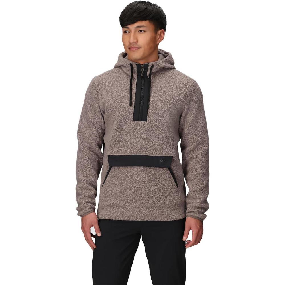 imageOutdoor Research Mens Grayland Fleece Pullover Hoodie  Insulated Quick Drying Moisture Wicking UPF 30Sable